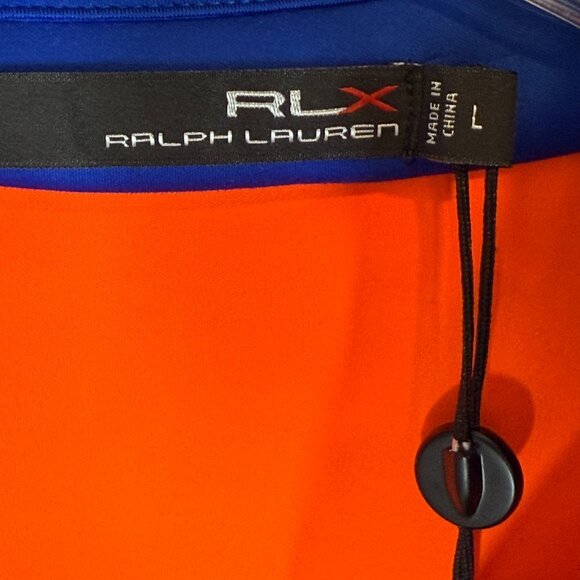 Ralph Lauren RLX Vest Mens Large Golf Blue Orange Zip Performance Ryder Cup 2020 - Picture 8 of 13